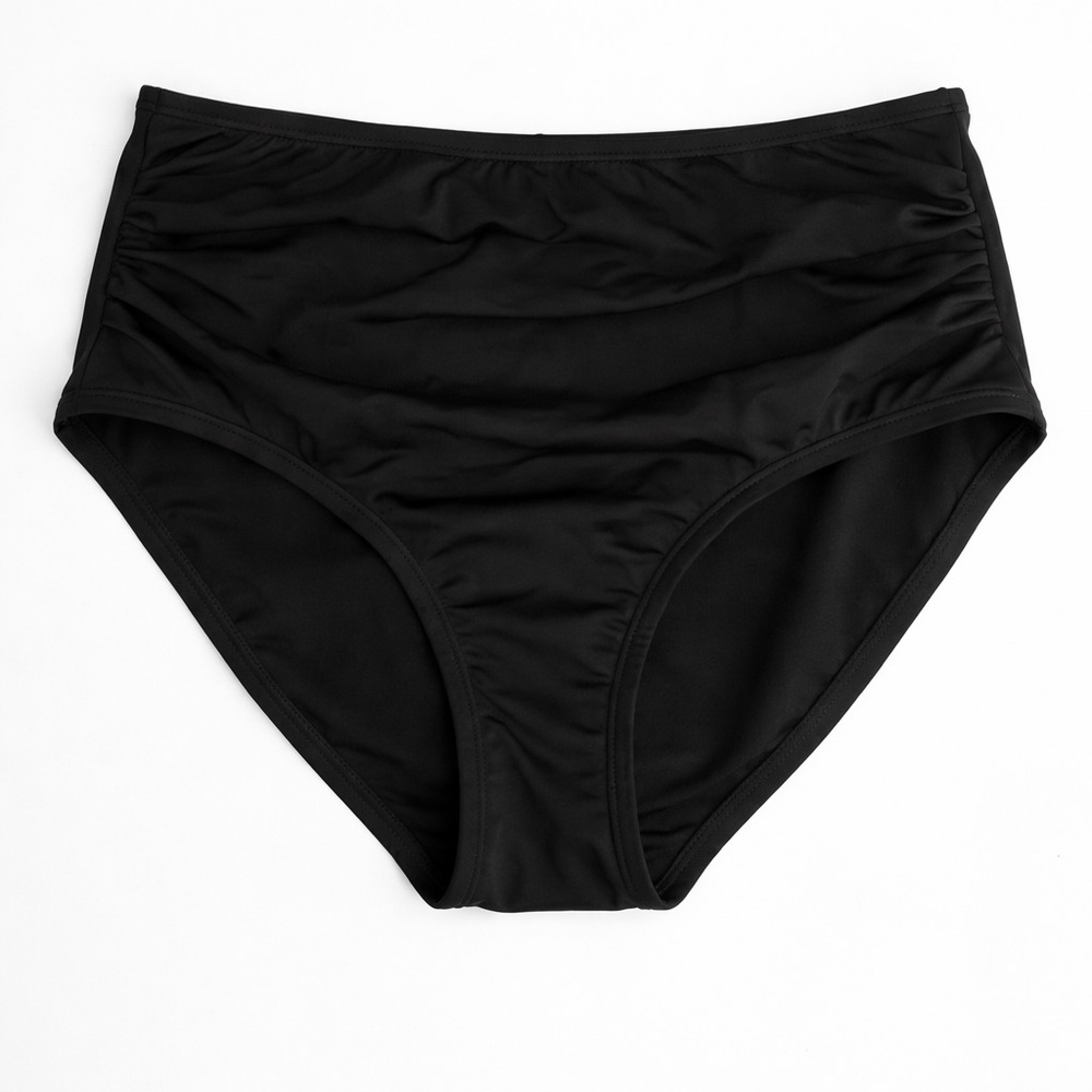 Shade & Shore Black High Waisted Bikini Bottoms